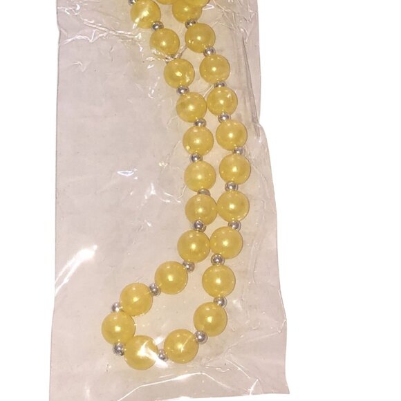 Fashion Jewelry Yellow Bead Necklace Set With Matching Ring & Earrings - Picture 6 of 7